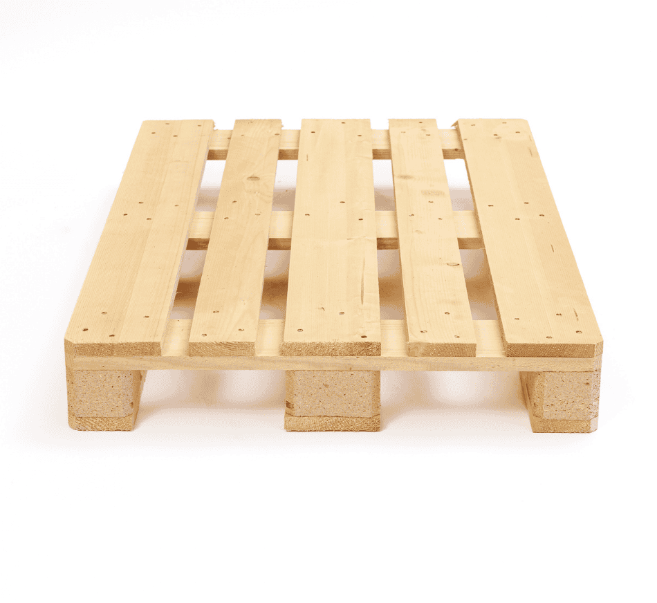 Holzpalette oder eine Versandpalette