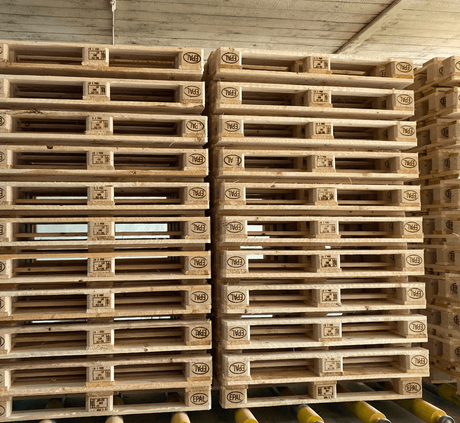 EPAL Euro pallets warehouse
