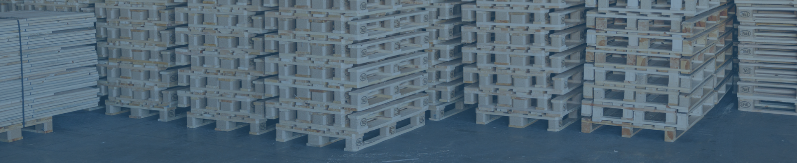 pallets with blue overlay