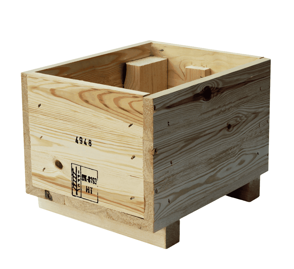 Wooden crate for shipping and storage solutions.