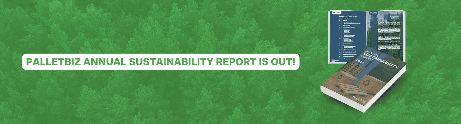text and mockup of the report on green background